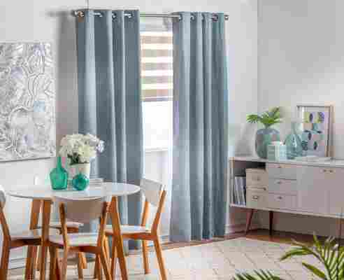 Cómo elegir el color de las cortinas según tu pared